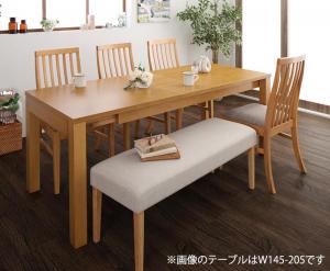 暮らしに合わせて使える 3段階伸縮ハイバックチェアダイニング 6人 6点セット(テーブル+チェア4脚+ベンチ1脚) W120-180 組立設置付|家具工場 田舎の家具屋さん