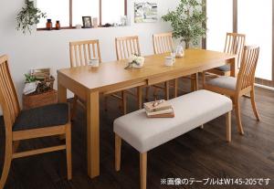 暮らしに合わせて使える 3段階伸縮ハイバックチェアダイニング 8人 8点セット(テーブル+チェア6脚+ベンチ1脚) W120-180 組立設置付|家具工場 田舎の家具屋さん