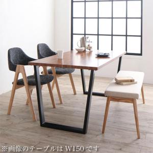 ダイニングセット(テーブル&ベンチ チェア) 古木風×スチール脚ナチュラルモダンデザインダイニング 4人 4点セット(テーブル+チェア2脚+ベンチ1脚) NA W120 組立設置付|家具工場 田舎の家具屋さん