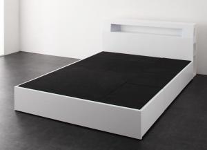 モダンライト・コンセント収納付きベッド ベッドフレームのみ セミダブル 組立設置付｜家具工場　田舎の家具屋さん