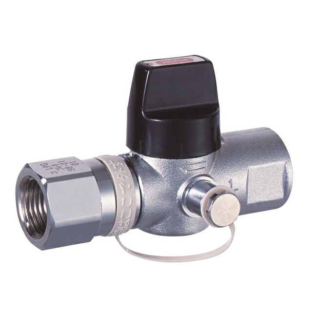 ☆光陽産業 GB73PZ 検査孔付ネジボールガス栓 1/2B×1/2B LPガス用