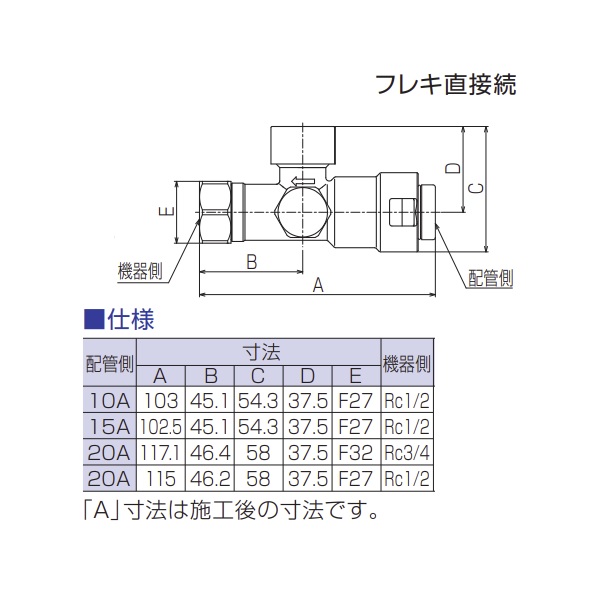 楽天市場 光陽産業 Gb371pz5 a Rc1 2 Lpガス用 検査孔付uiねじガス栓 プッシュインパクト 異径 シンキ