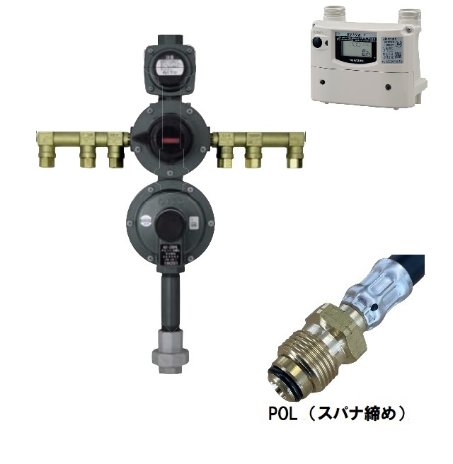 大人気新作 ITO LPガス用単段式調整器 HS-5B H 2口オン オフヒューズ