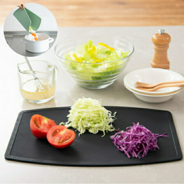 キズがつきにくいTPUまな板抗菌 両面使用OK 食洗機使用OKやわらかい すべりにくい 折り曲げて使える