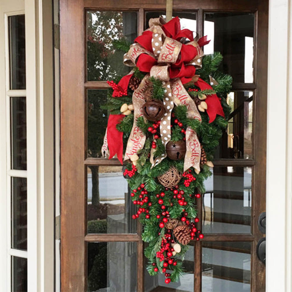 クリスマスの飾り暖炉階段壁フロント 逆さまのクリスマスツリーの装飾 クリスマスリースパインコーン籐逆さまのクリスマスツリーのレストランクリスマス ツリーの装飾の小道具の花輪飾りダウン クリスマス前に花輪の悪夢クリスマス手作りの装飾品 環境保護 3r Mozambique Com