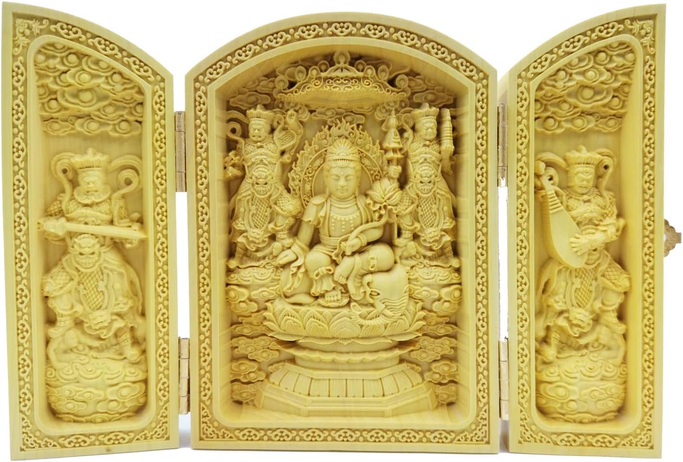 楽天市場】総柘植製合仏【守り本尊：普賢菩薩 辰（たつ）巳（へび）年