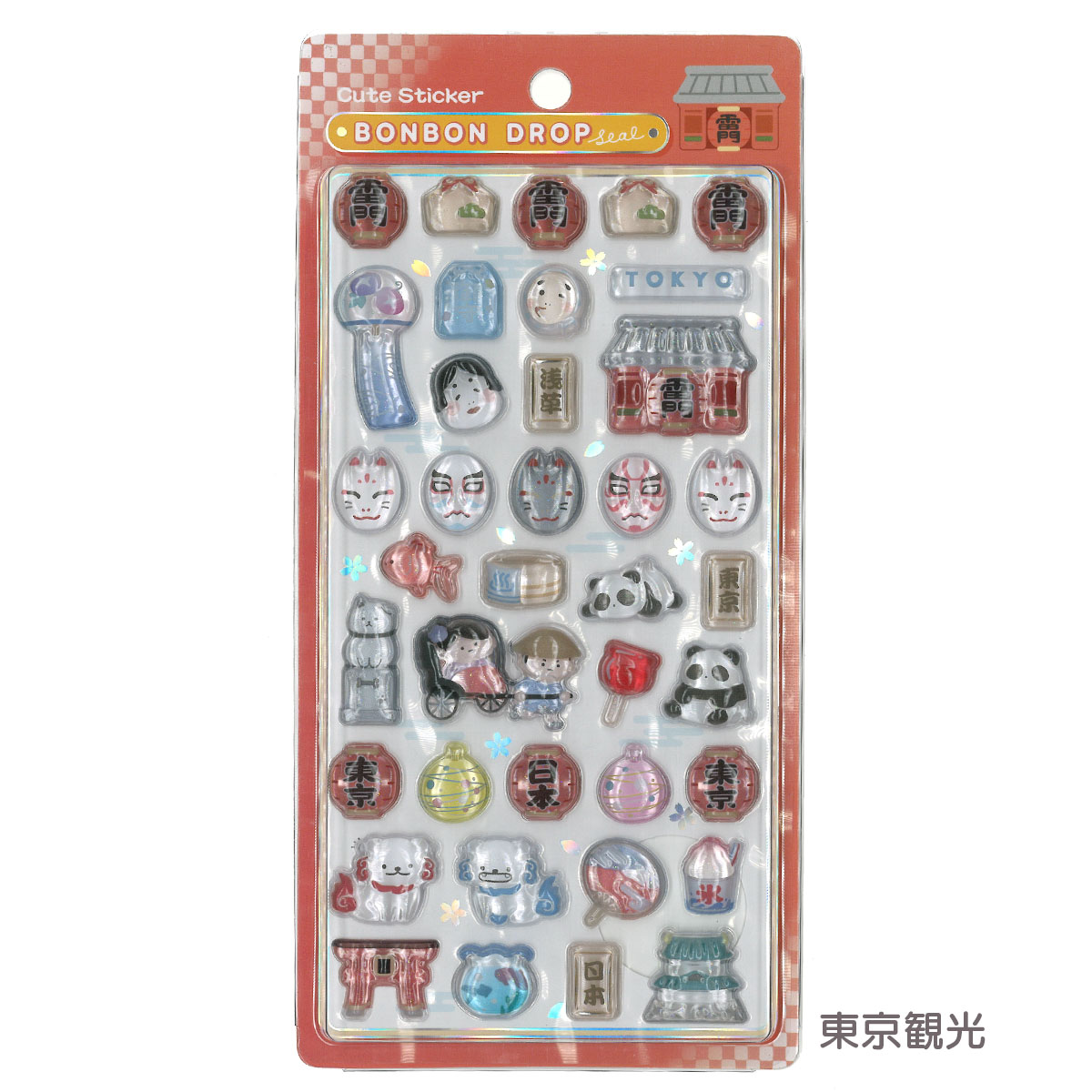 正規品】【2-3営業日出荷】ボンボンドロップシール 和柄 東京観光