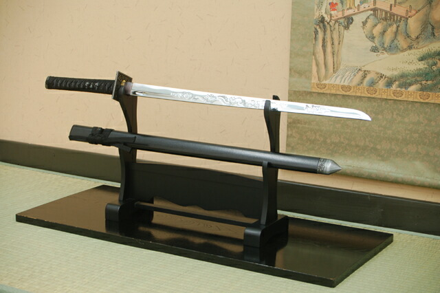 忍者剑 (剑) (刻有叶片龙) 仿剑刃是直叶片 ◆ 艺术剑仿剑模拟剑艺术