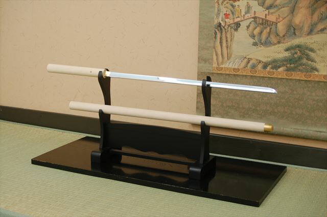仕込み杖 <br>丸白鞘 <br>座頭市でお馴染みの「仕込み杖」ZT-1 <br>  qk21 クリーニングクロス付 sps