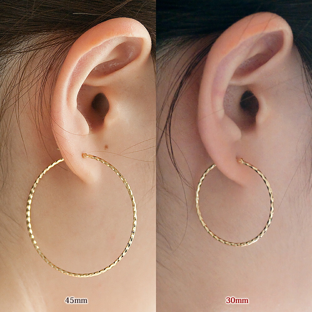 【楽天市場】K18 フープ ピアス Facette(ファセット) 30mm ミラーカット 18金 フープピアス 細い 18k ゴールド hoop pierce gold 送料無料 小さめ 【楽天市場】K18 フープ ピアス Facette(ファセット) 30mm ミラーカット 18金 フープピアス 細い 18k ゴールド hoop pierce gold 送料無料 小さめ