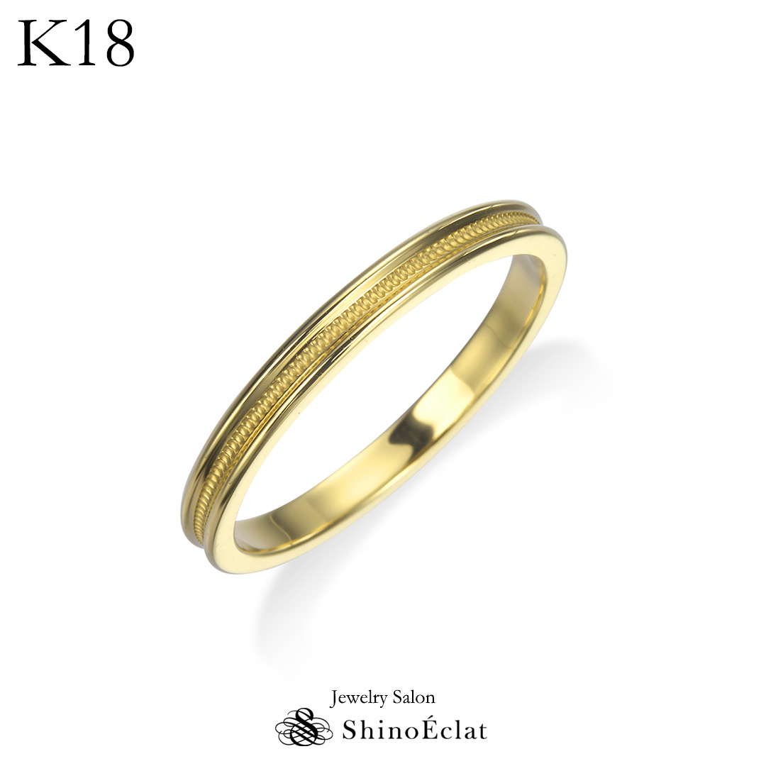 楽天市場 K18 リング Paprica パプリカ 鍛造 1 5mm ミル打ち リング 指輪 レディース Ring Ladies Gold 18k 18金 イエローゴールド 人気 華奢 おしゃれ シンプル 重ねづけ 送料無料 プレゼント ジュエリーサロン シノエクラ