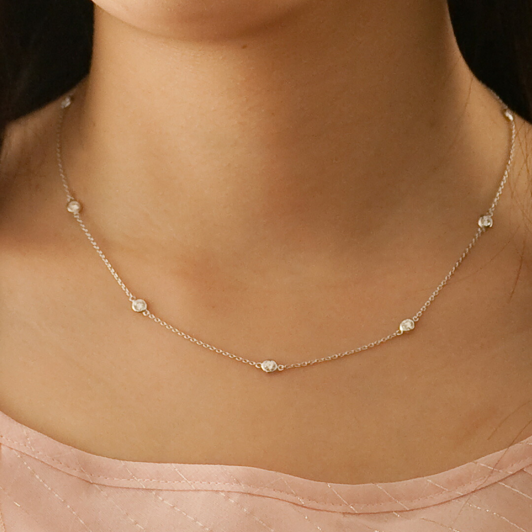 k18ダイヤモンドステーションネックレス www.goldmagazin.com.tr