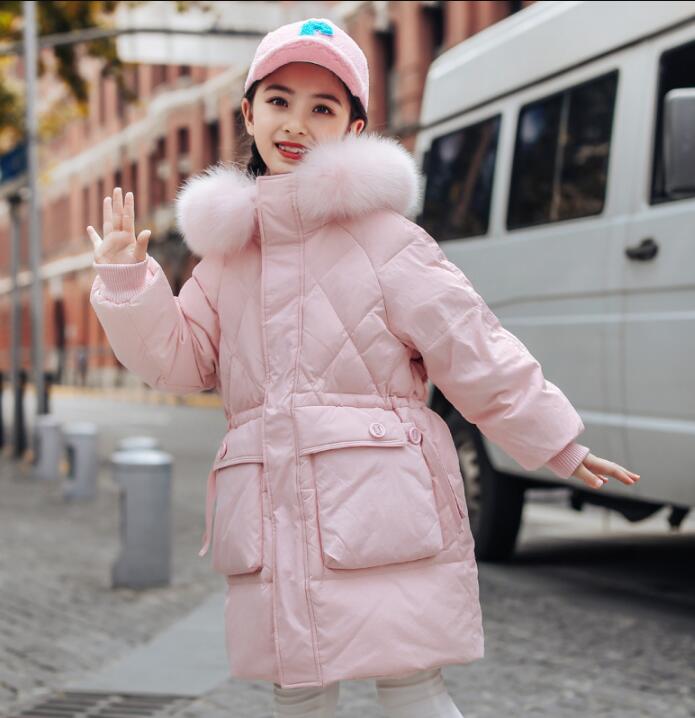 ダックダウン 新作 女の子 ガールダウンコート 可愛い ゆったり 春秋冬