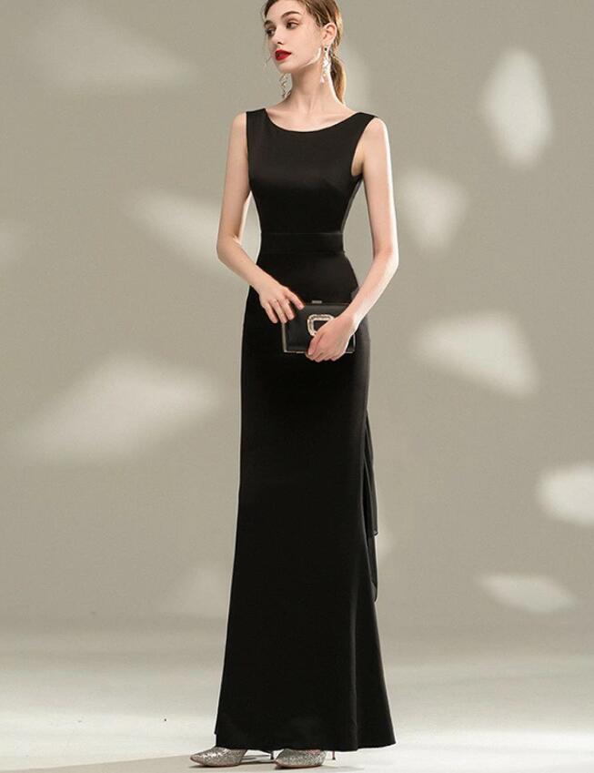 楽天市場】【翌営業日発送】M ブラック ロングドレス マーメイド