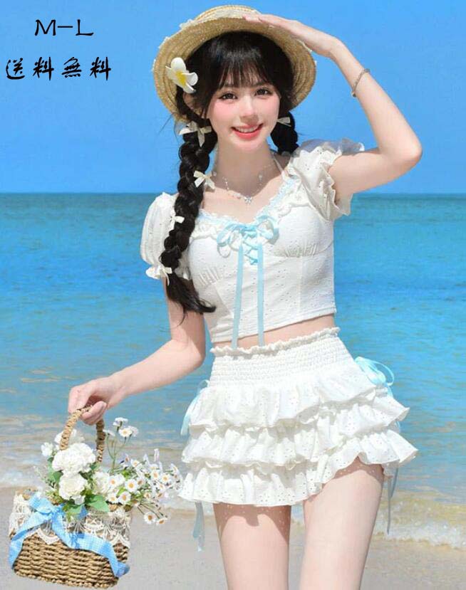 貨物輸送無料 タンキニ水泳着 ロリータ 服みたいな 水泳着 2点仕かける 半袖 シュロの葉 針金なし パッド付 レディース ティアードスカート 花柄 フラウンス 着痩せ 分かりやすい 活動写真映え 映画化 海 夏 九夏 スウィミングプール 溜まり場 愛くるしい オシャレ 旅する お上さん 教え子 御嬢さん 象牙色 M L 水着-レディースファッション