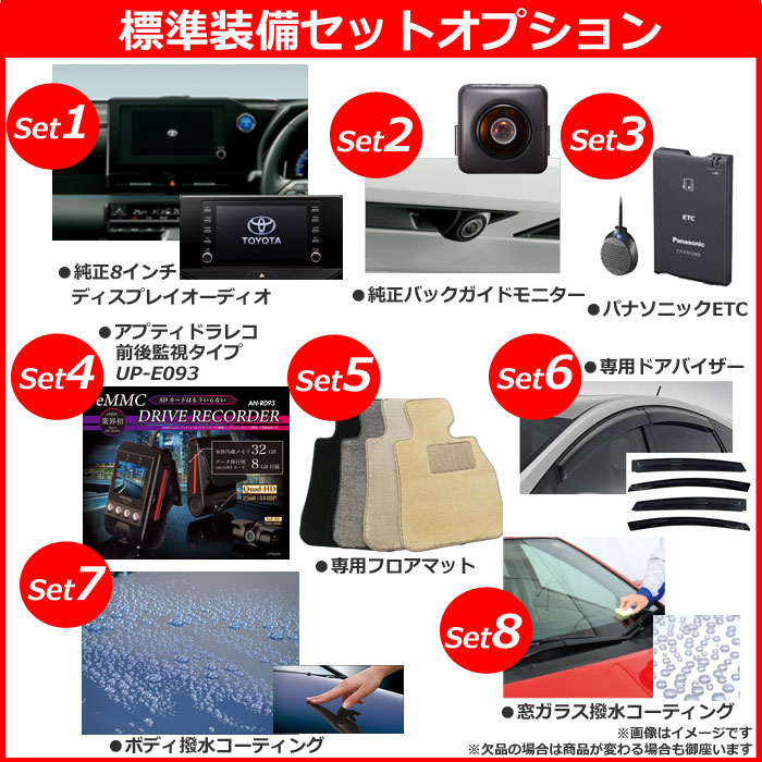 こちらの新車にはコチラのお得なオプションが標準装備されてます!