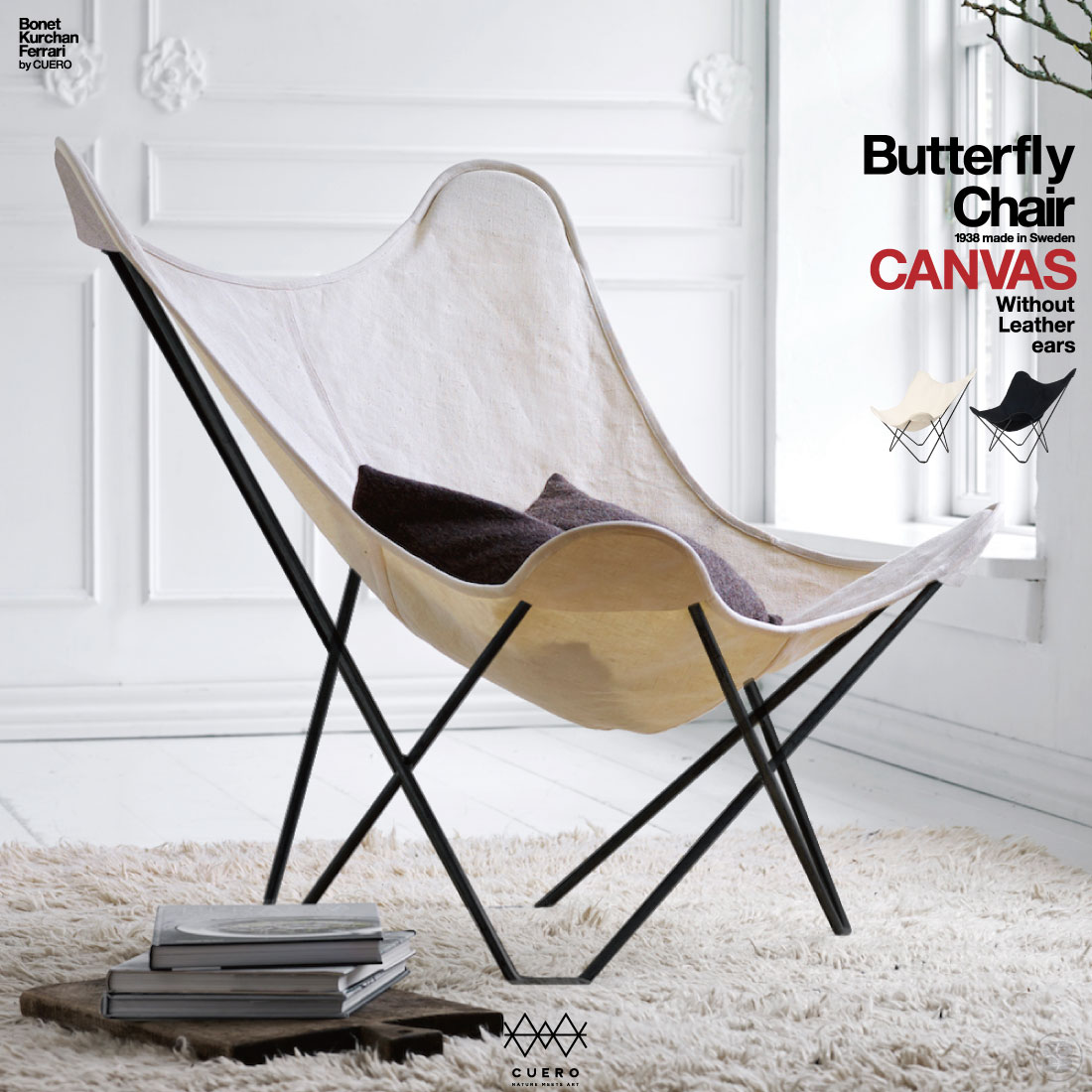 楽天市場】CUERO クエロ キュエロ BKFチェア BUTTERFLY CHAIR CANVAS