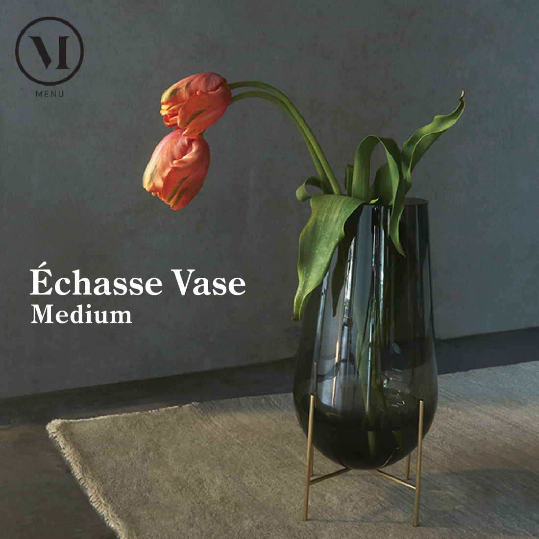 卓越 Menu メニュー EchasseVase M イシャスベース Mサイズ スモーク