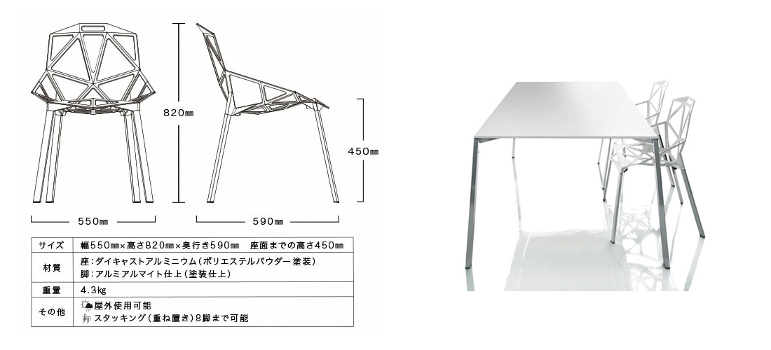 MAGIS マジス Chair_one コンスタンチン・グルチッチ スタンキング