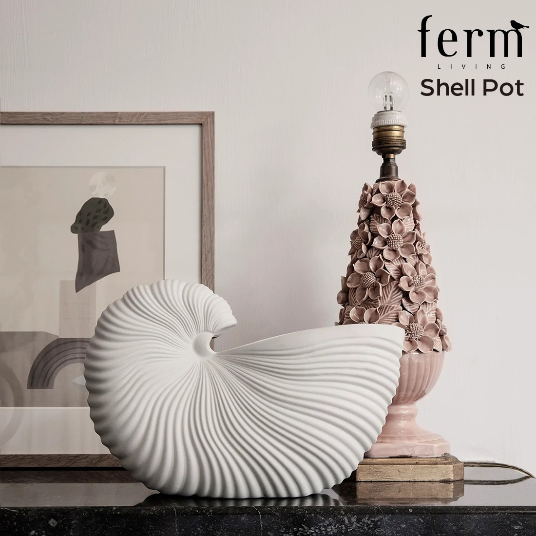 一番の贈り物 Ferm Living ファームリビング Shell Pot シェルポット 花瓶 おしゃれ フラワーベース 北欧 Fucoa Cl