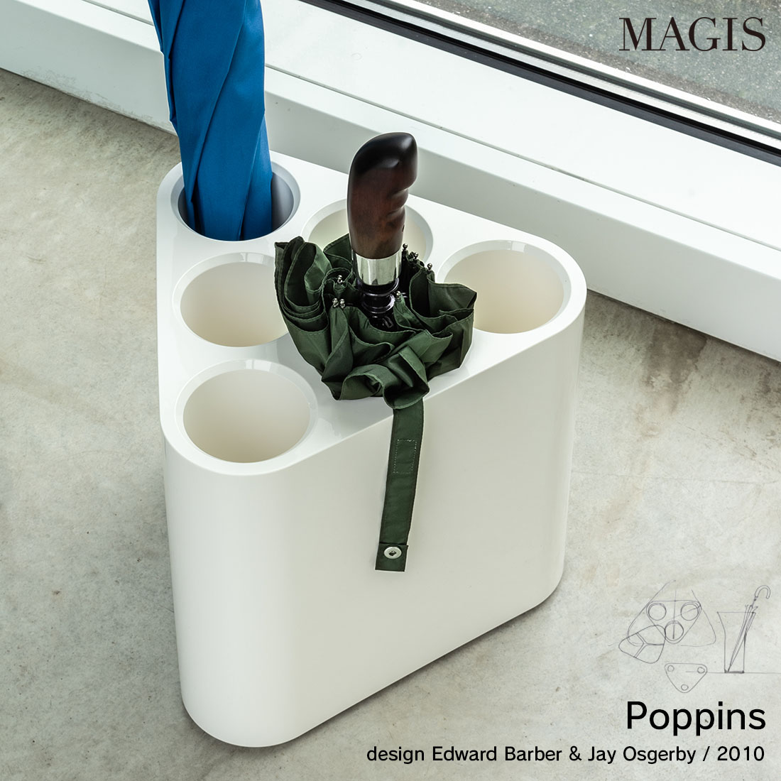 【最終お値下げ】MAGIS POPPINS 傘立て　カーキ 楽天市場】マジス 傘立て ポピンズ MAGIS Poppins 送料無料