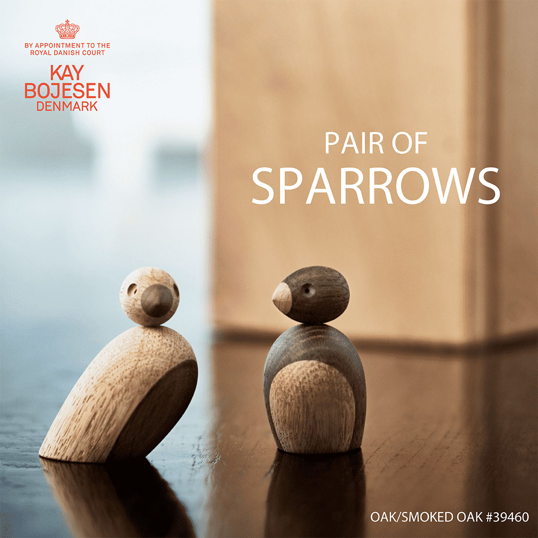 【店舗クーポン発行中】KAY BOJESEN DENMARK カイ ボイスン Sparrows ペア スパロー Kay Bojesen デンマーク スズメ 木製 結婚祝い ギフト オブジェ 置物｜Shinwa Shop 店