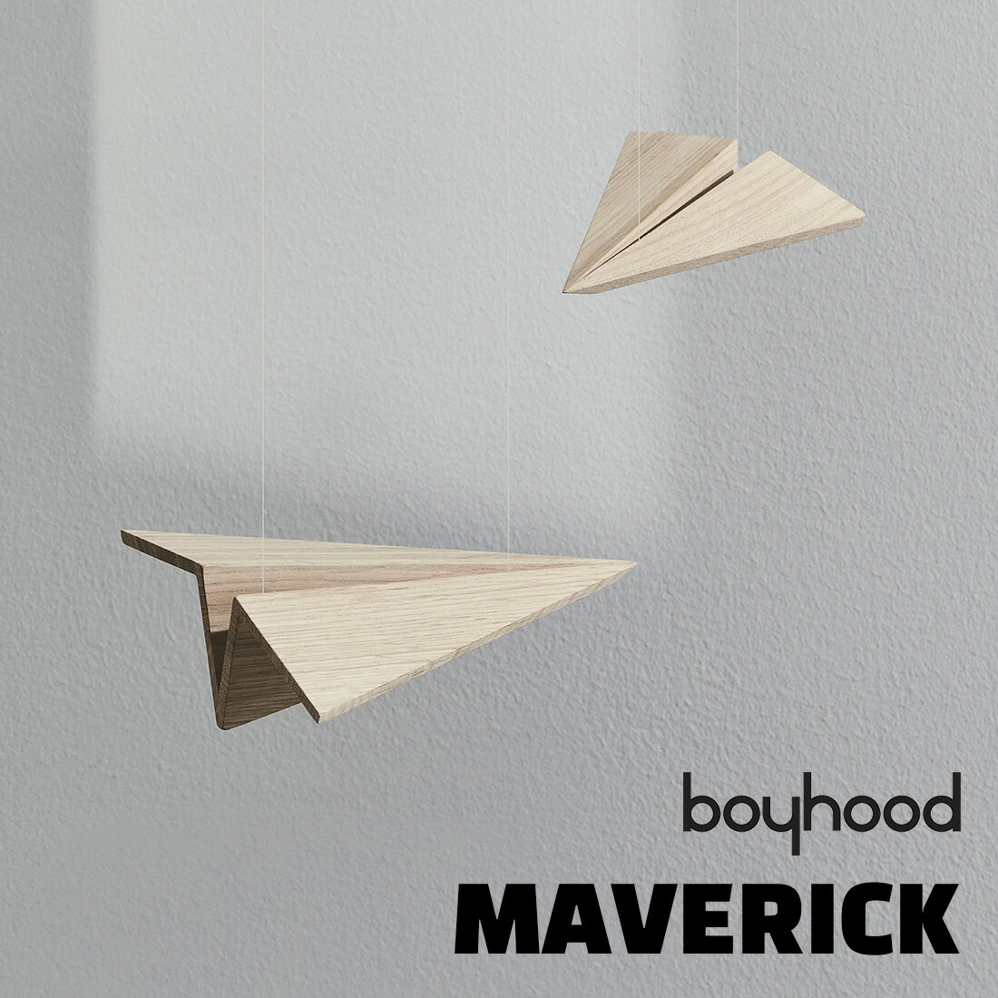 BOYHOOD ボーイフッド MAVERICK マーベリック インテリア オブジェ 紙飛行機 モビール 木製 オーク材 Jakob Burgso ヤコブ・ブルグソ 北欧 デンマーク