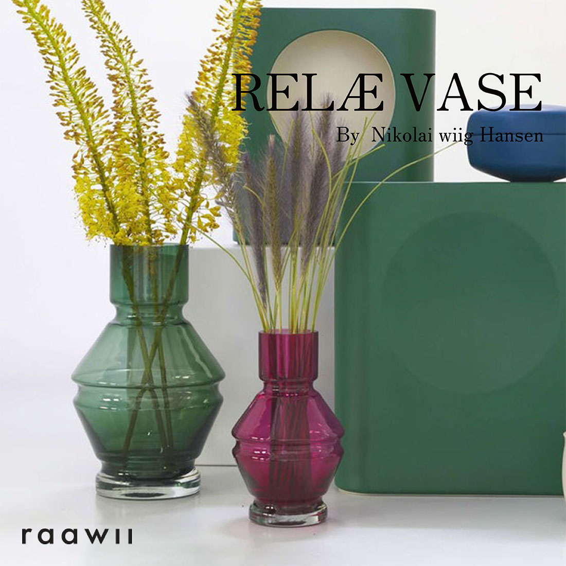 【店舗クーポン発行中】【母の日ギフト】raawii ラーウィ RELAE VASE レレ ベース Nicholai Wiig-Hansen ニコライ・ウィグ・ハンセン 花瓶 水差し ガラス ギフト