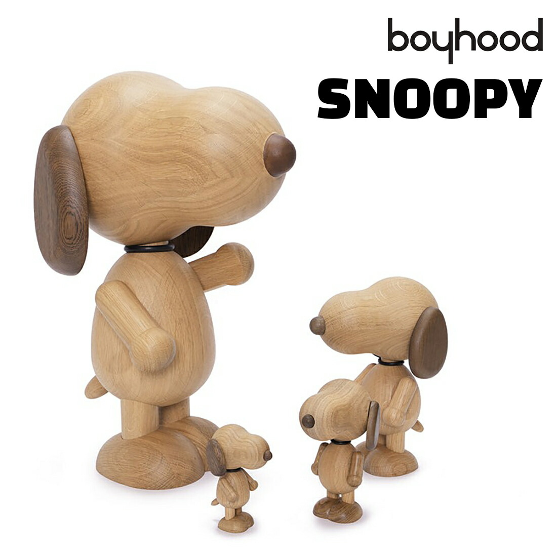 BOYHOOD ボーイフッド SNOOPY スヌーピー インテリア オブジェ 木製 オーク材 Jakob Burgso ヤコブ・ブルグソ 北欧 デンマーク
