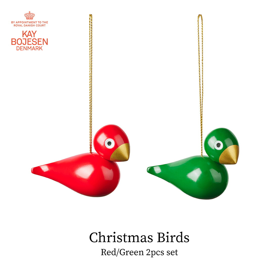 KAY BOJESEN DENMARK カイ ボイスン Christmas Birds クリスマスバード 赤 緑 Kay Bojesen デンマーク 木製