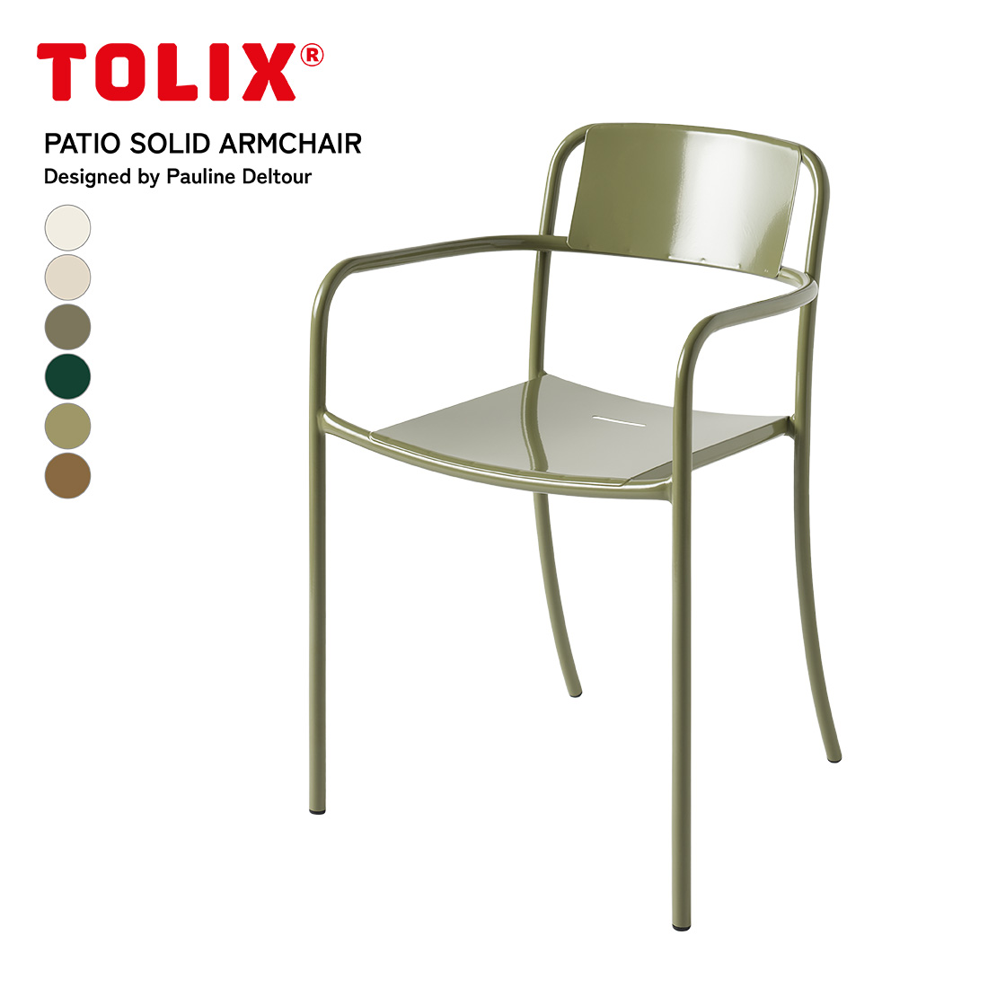 Tolix トリックス PATIO SOLID ARMCHAIR パティオ ソリッド アームチェア Pauline Deltour ポーリーン・デルトゥア 椅子 アウトドア ガーデン