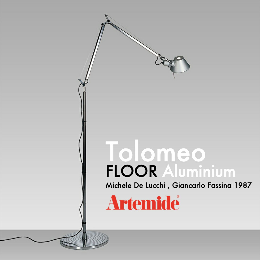 展示品　アルテミデ　トロメオ　フロアランプ　フロアスタンド　照明　ライト トロメオ フロアランプ / シルバーArtemide（アルテミデ
