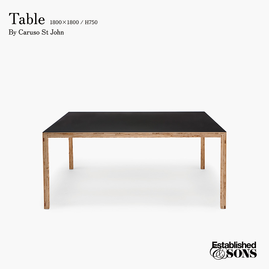 Established&Sons エスタブリッシュドアンドサンズ Table テーブル 1800×1800 H750 Caruso St John カルーソ・セント・ジョン テーブル 机 木製 574,992円