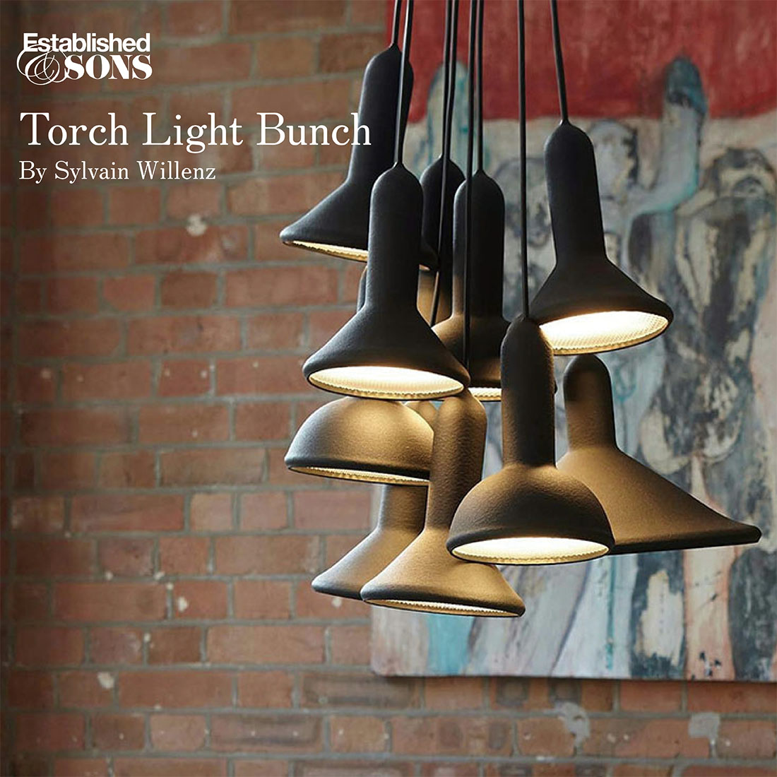 Established&Sons エスタブリッシュドアンドサンズ Torch Light BUNCH トーチライト バンチ 多灯 シルヴァン・ウィレンツ ペンダントライト