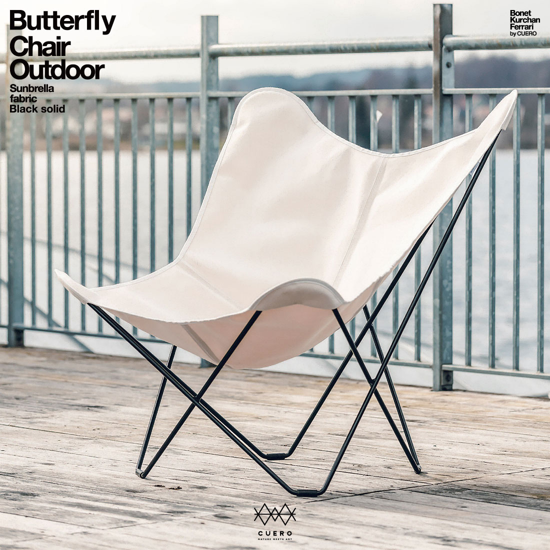 CUERO クエロ キュエロ BKF BKFチェア 椅子 チャコール ホワイト Butterfly Chair Outdoor Sunbrella  Fabric 黒 白 チェア 北欧 | Shinwa Shop 楽天市場店