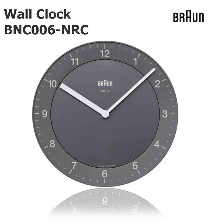 楽天市場】BRAUN Wall Clock BC06 ブラック ホワイト BRAUN ブラウン