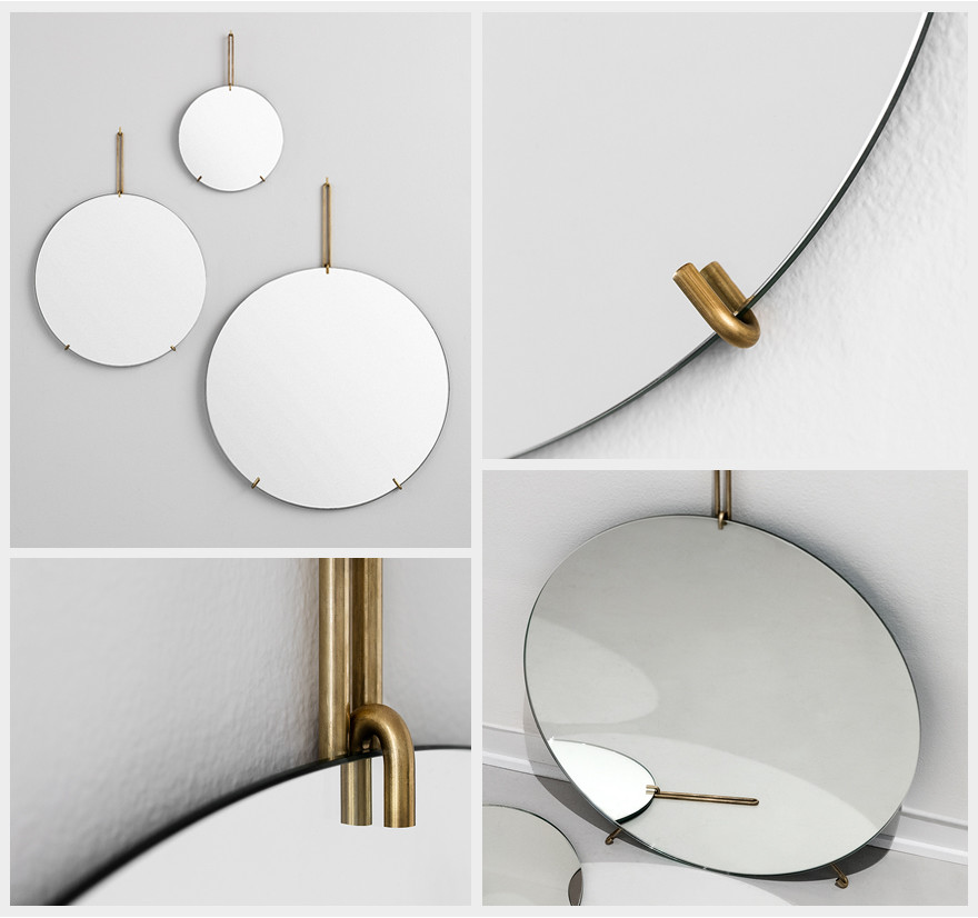 MOEBE ムーベ WALL MIRROR 直径50cm ウォールミラー 鏡 丸型 壁掛け