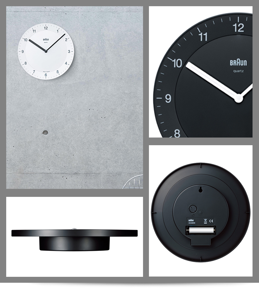 【楽天市場】【BRAUN】Wall Clock 《BC06Bブラック》《BC06Wホワイト》 BRAUN /ブラウン/壁掛け時計/ウォッチ
