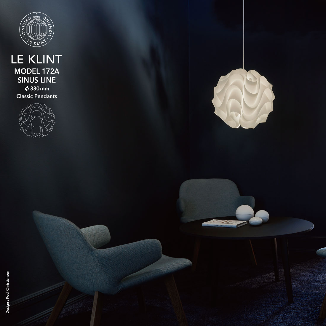 宅配便配送 LE KLINT MODEL172A SINUS LINE Classic Pendants Poul