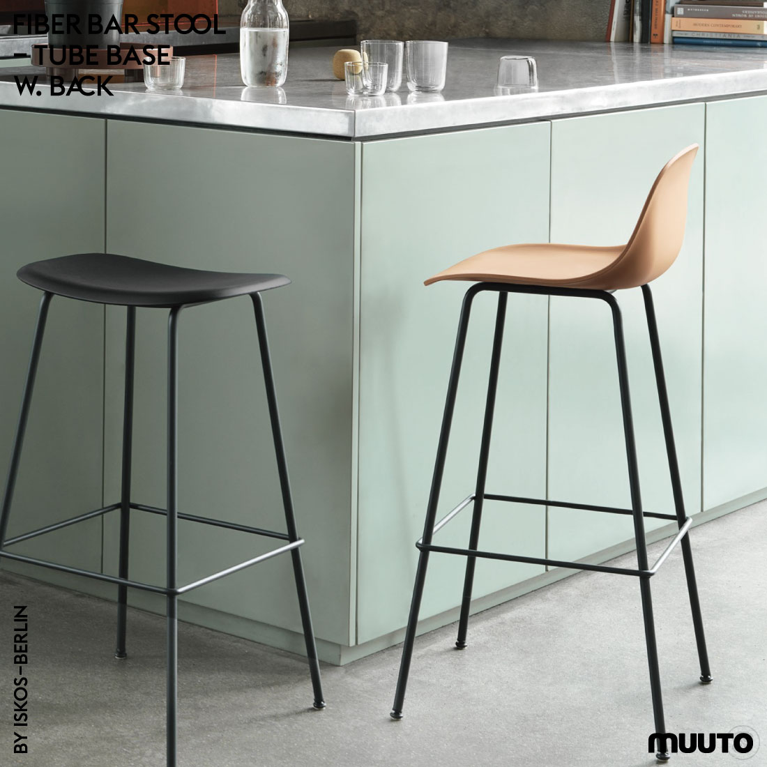 楽天市場】Muuto ムート FIBER COUNTER STOOL TUBEBASE with