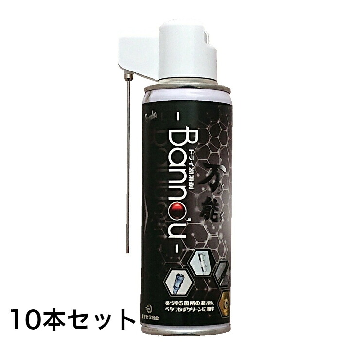 10本セット フッ素系 ドライ潤滑剤 Banno'u 万能 バンノウ 200ml Bannou