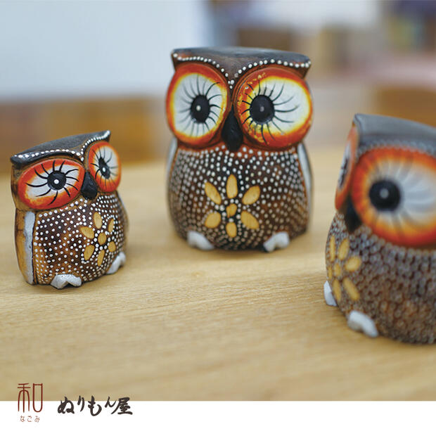 楽天市場】木彫り ふくろう 置物 槐（えんじゅ）の木製 北海道 阿寒湖