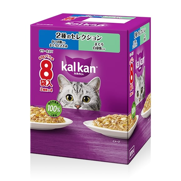キャットフード 猫 パウチ【60g/1袋】8袋 160袋 セット カルカン パウチ 2種のセレクション かつお節入りまぐろとささみ まぐろ白身魚入り ウェットフード 総合栄養食 マースジャパン【猫  誕生日】【同梱A】shippotv