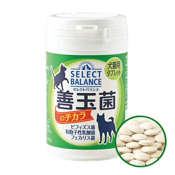 サプリ 免疫力 ４５ｇ 1個 24個 セレクトバランス 善玉菌 のチカラ　犬 猫 用　兼用（タブレット）乳酸菌 おやつ 栄養 ササミ ビタミン｜ShippoTV通販部