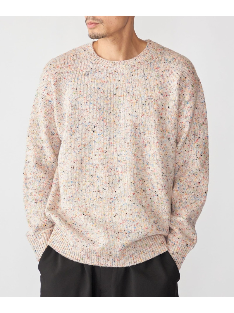 【SALE／30%OFF】SHIPS: ＜幼児用便器能力のある＞色合い ネップ 編み物 SHIPS MEN シップス トップス 編み物 黒いこと 白いこと 米国海軍 赤銅色【RBA_E】【貨物輸送無料】[ Fashion]
