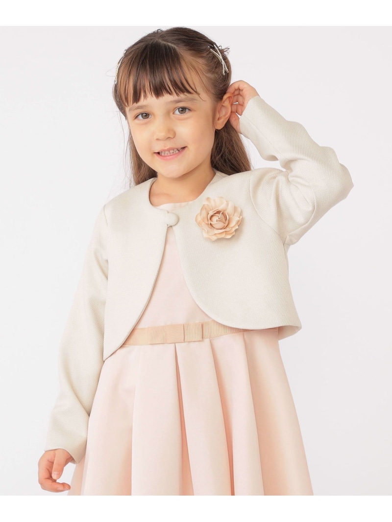 SHIPS KIDS:110~130cm / セレモニー ボレロジャケット コサージュ付き SHIPS KIDS シップス ジャケット・アウター その他のジャケット・アウター ベージュ ネイビー【送料無料】[ Fashion]｜SHIPS　シップス