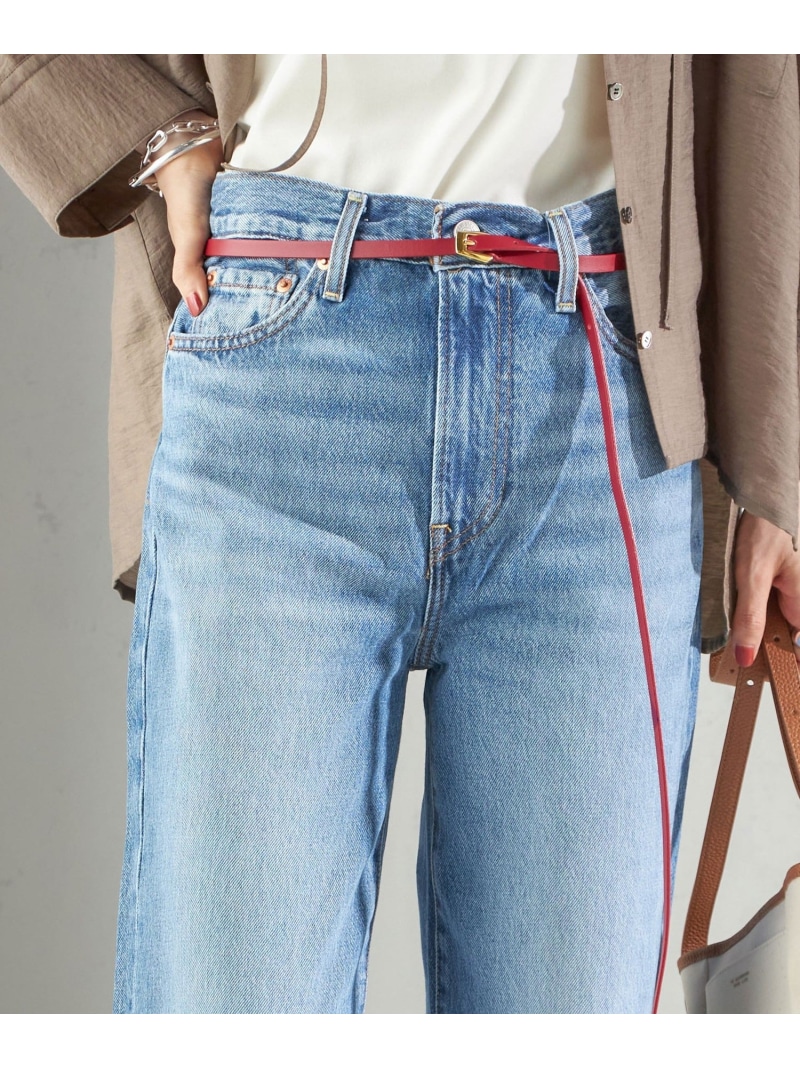 85 AMBOISE アンボワーズ ネイビースエード ダブルリングベルト 楽天