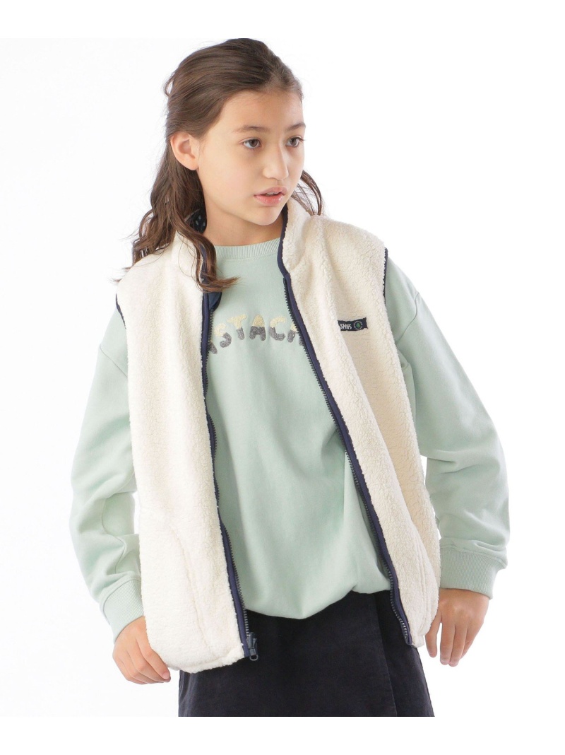 SHIPS KIDS:140~150cm 撥水 洗える フラワー ボア リバーシブル ベスト KIDS シップス ジャケット アウター  その他のジャケット ネイビー ピンク Rakuten Fashion 売れ筋ランキングも掲載中！