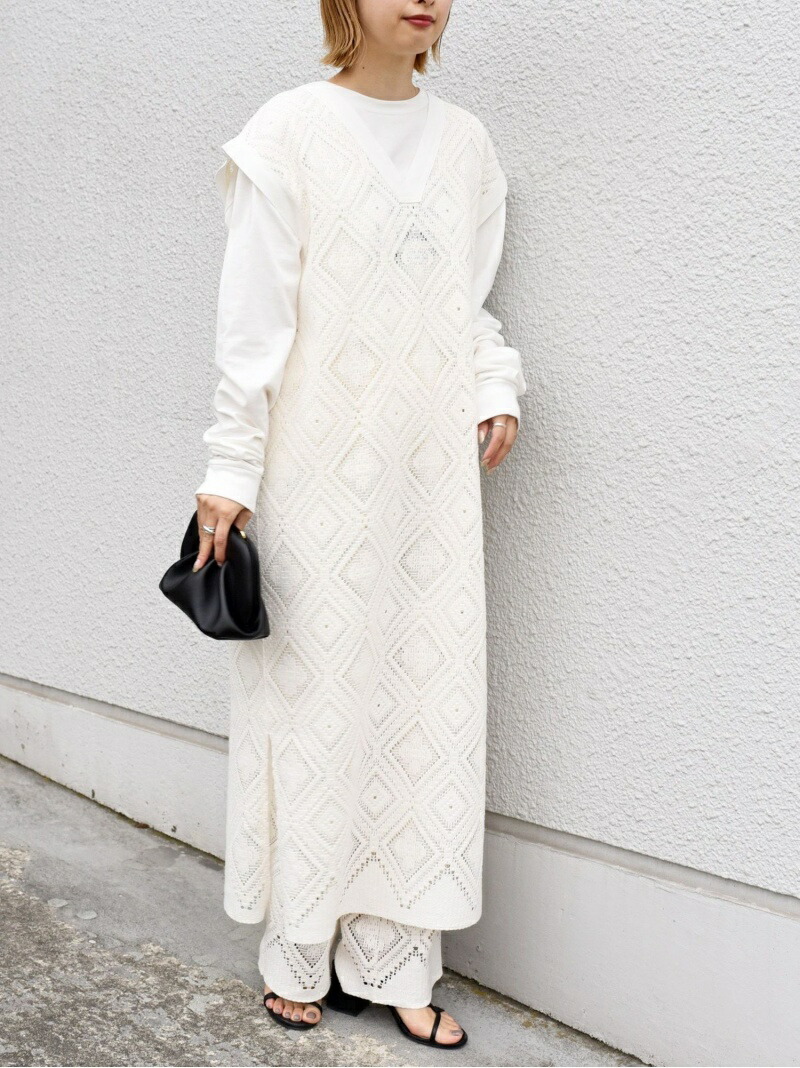 楽天市場 Sale 40 Off Ships別注 U Phorica 幾何学レースワンピース Ships Women シップス ワンピース ロング ワンピース マキシワンピース ホワイト ブラック Rba E 送料無料 Rakuten Fashion Ships シップス
