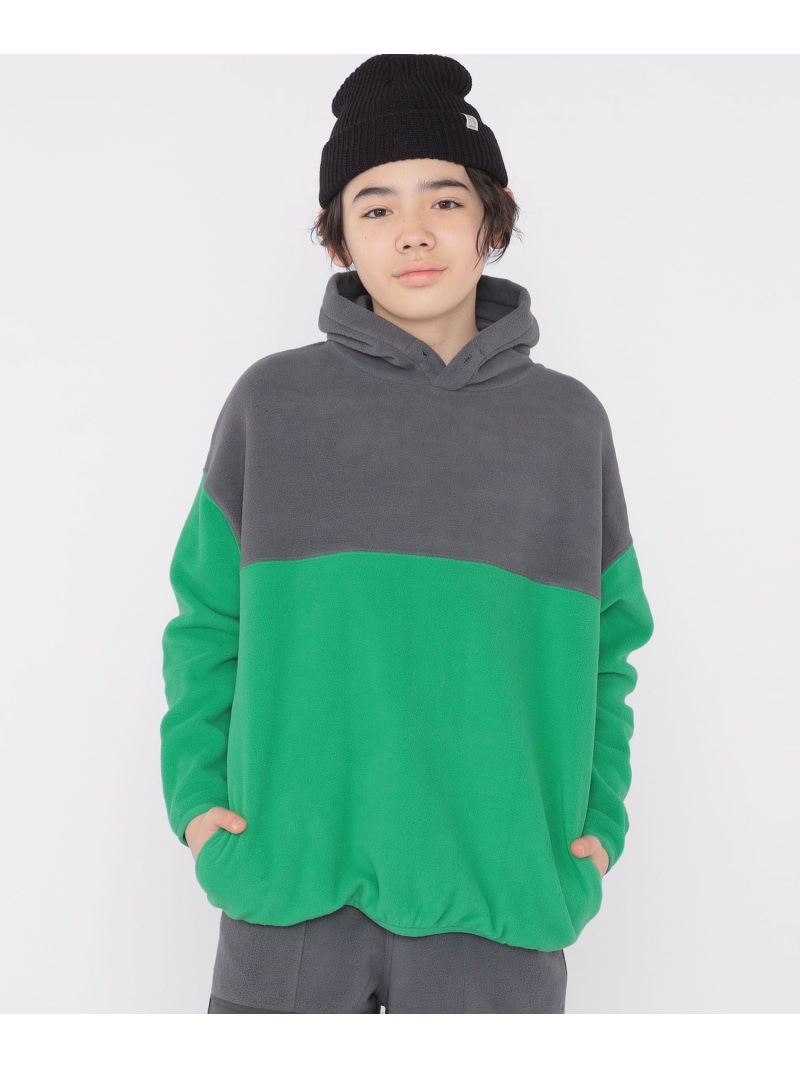 【SALE／50%OFF】SHIPS KIDS:140~160cm / フリース ゲーミング パーカー SHIPS KIDS シップス トップス パーカー・フーディー グレー ブラック【RBA_E】【送料無料】[ Fashion]